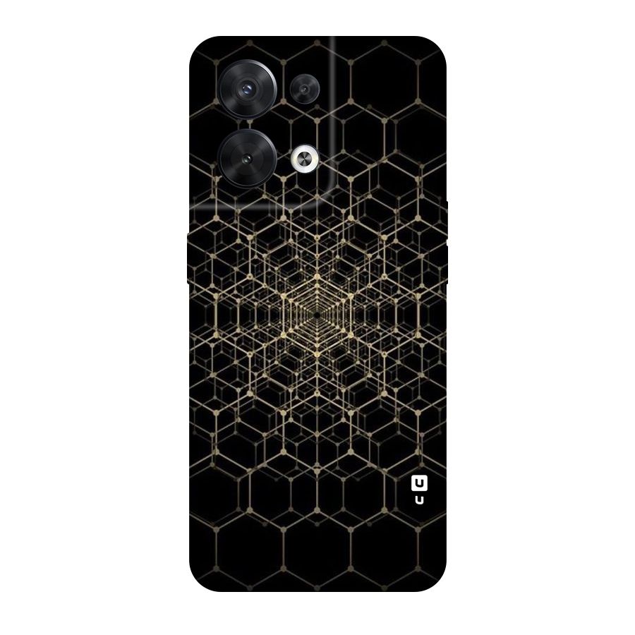 Gold Web Original Polycarbonate Back Case for Oppo Reno8 5G