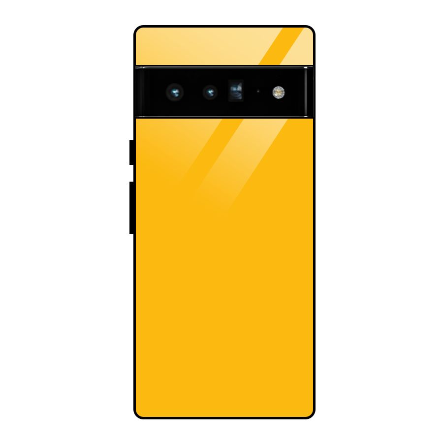 Gold Yellow Glass Back Case for Google Pixel 6 Pro