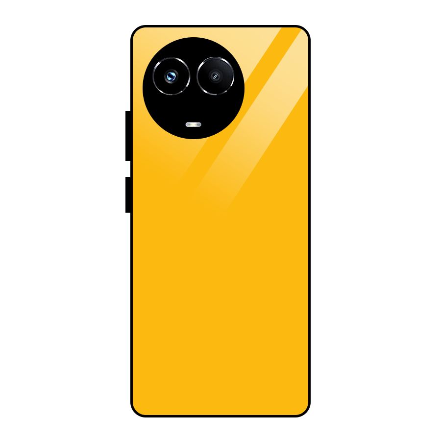 Gold Yellow Glass Back Case for Realme 11X