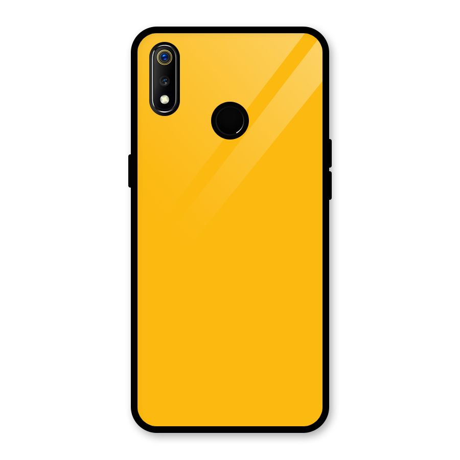 Gold Yellow Glass Back Case for Realme 3i