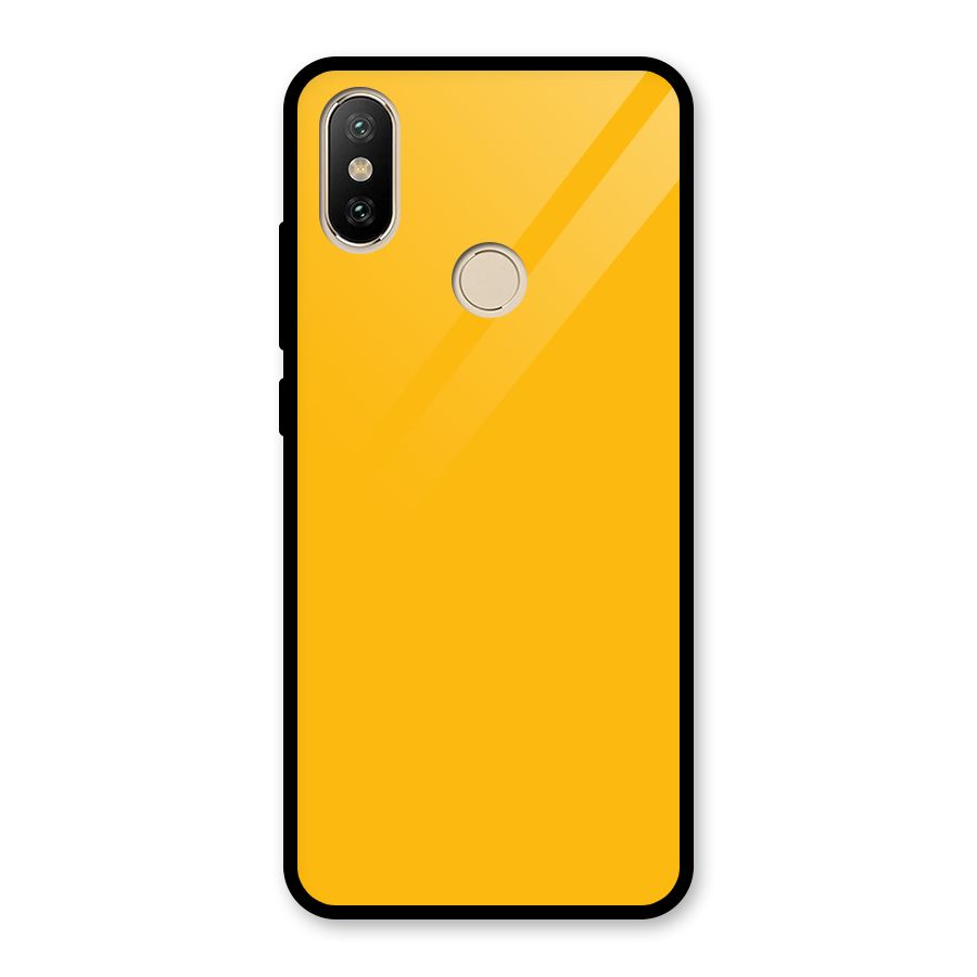 Gold Yellow Glass Back Case for Redmi A2