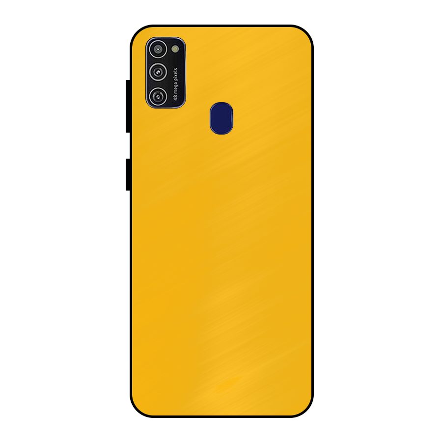 Gold Yellow Metal Back Case for Galaxy M21