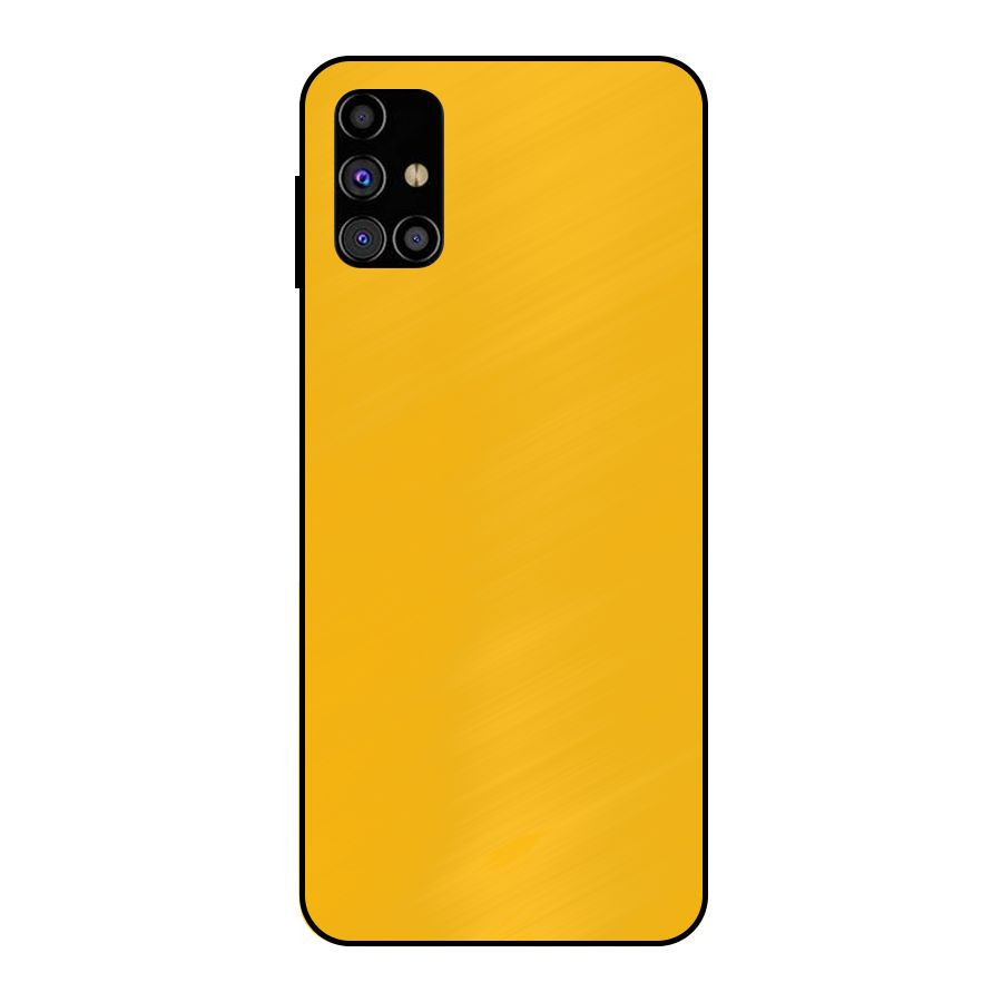 Gold Yellow Metal Back Case for Galaxy M31s