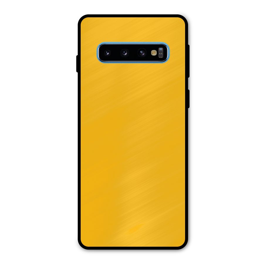 Gold Yellow Metal Back Case for Galaxy S10