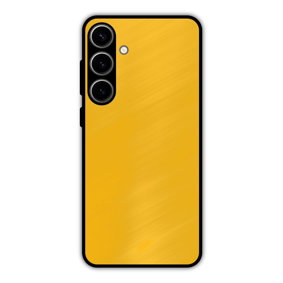 Gold Yellow Metal Back Case for Galaxy S24 Plus