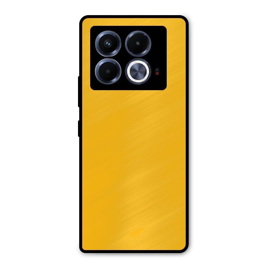 Gold Yellow Metal Back Case for Infinix Note 40 5G