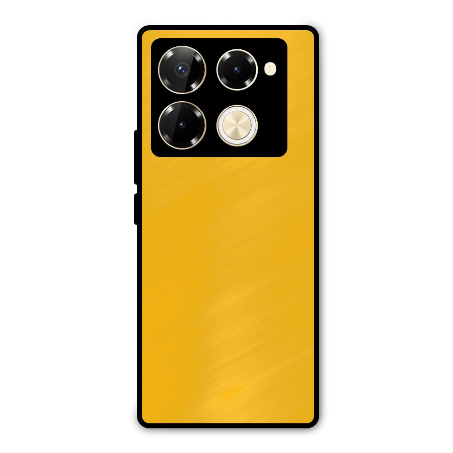 Gold Yellow Metal Back Case for Infinix Note 40 Pro