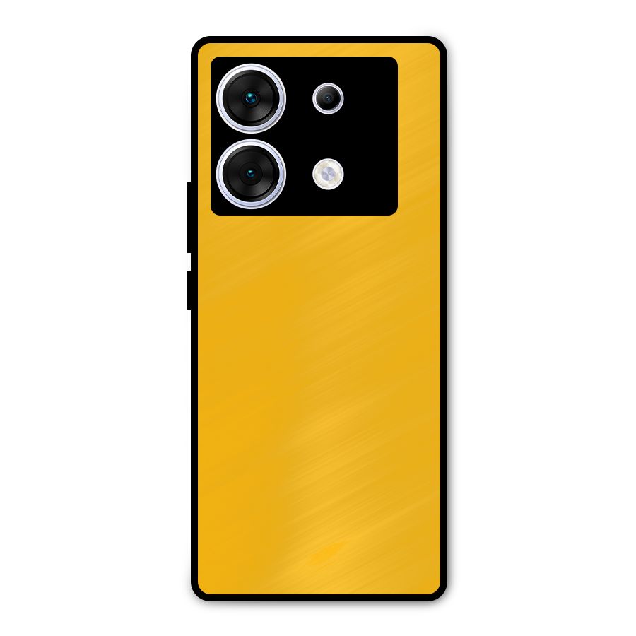 Gold Yellow Metal Back Case for Infinix Zero 30 5G