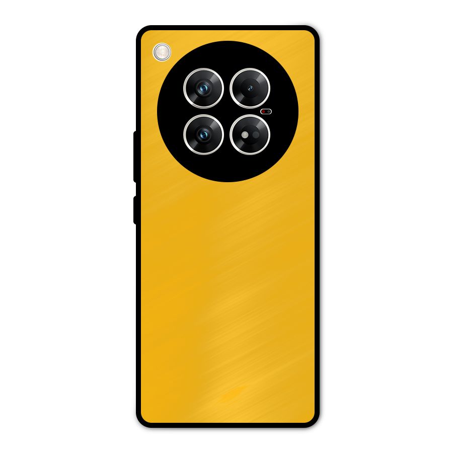 Gold Yellow Metal Back Case for Infinix Zero 40 5G