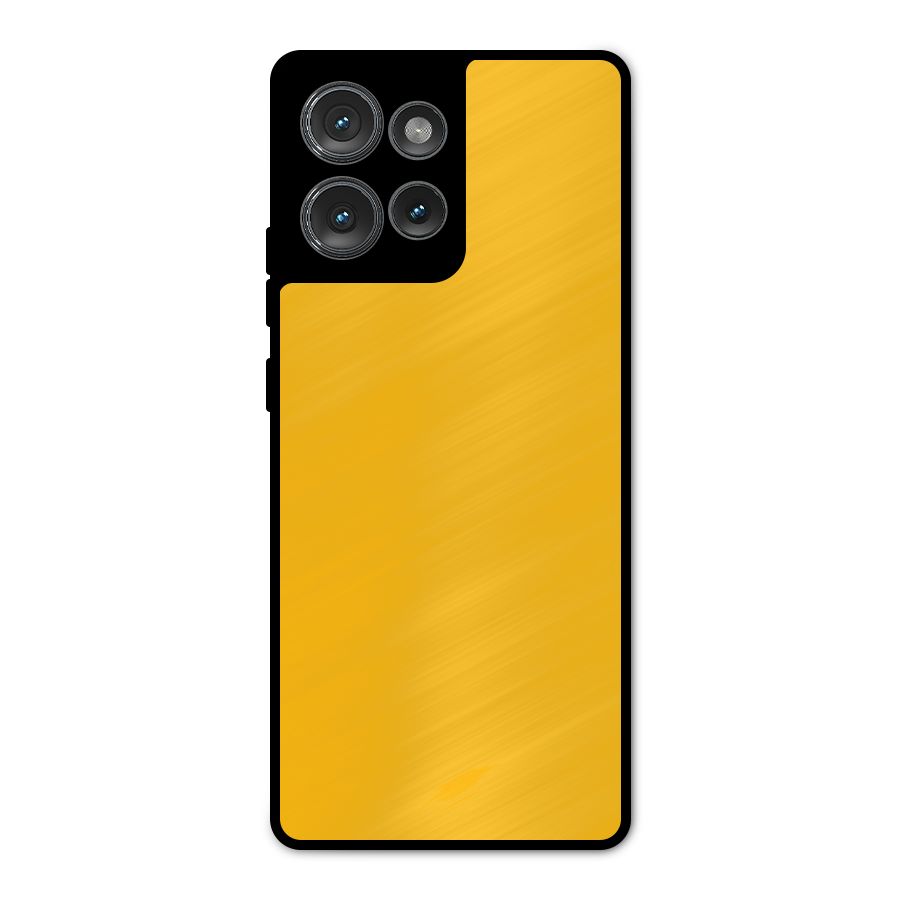 Gold Yellow Metal Back Case for Motorola Edge 50