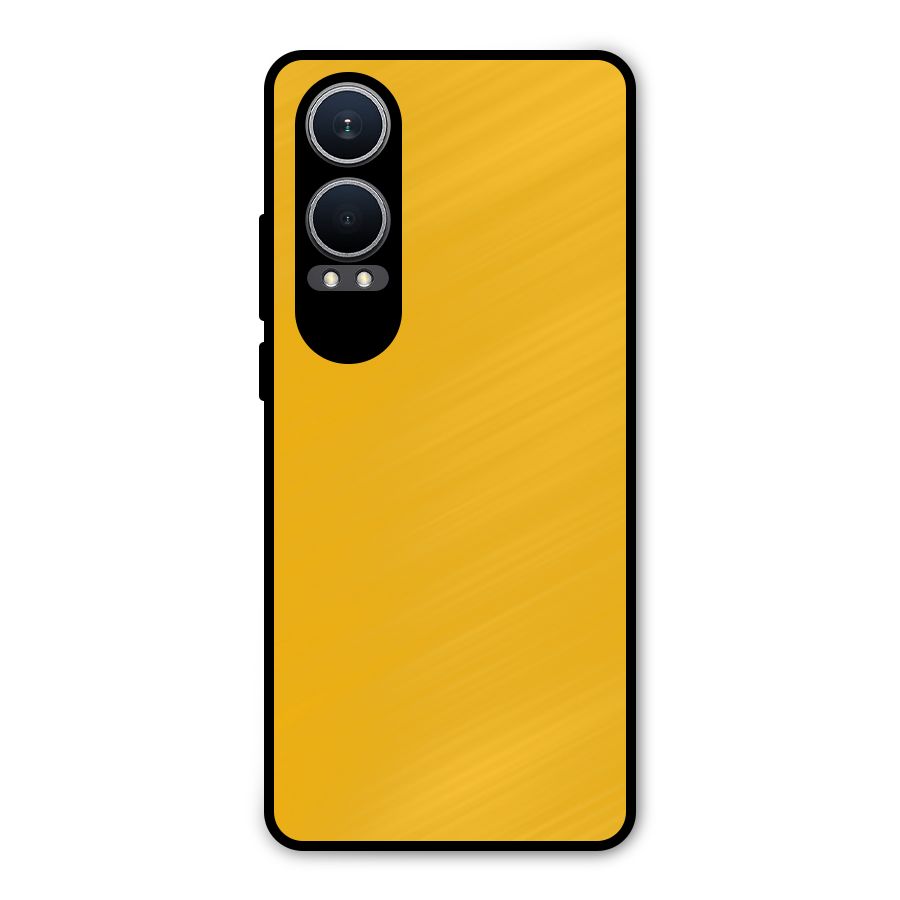Gold Yellow Metal Back Case for OnePlus Nord CE4 Lite