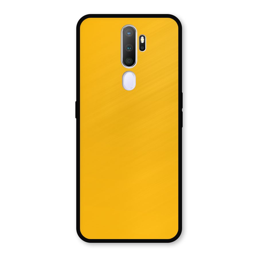 Gold Yellow Metal Back Case for Oppo A5 (2020)