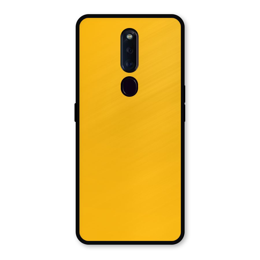 Gold Yellow Metal Back Case for Oppo F11 Pro