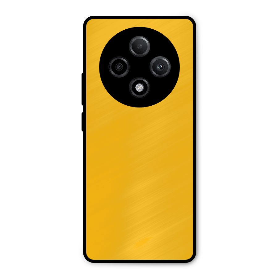 Gold Yellow Metal Back Case for Oppo F27 Pro Plus