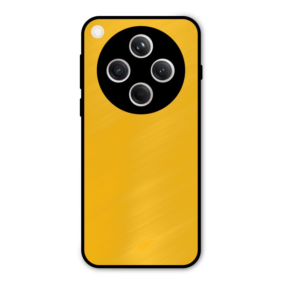 Gold Yellow Metal Back Case for Oppo Find X8