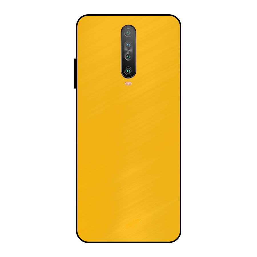 Gold Yellow Metal Back Case for Poco X2