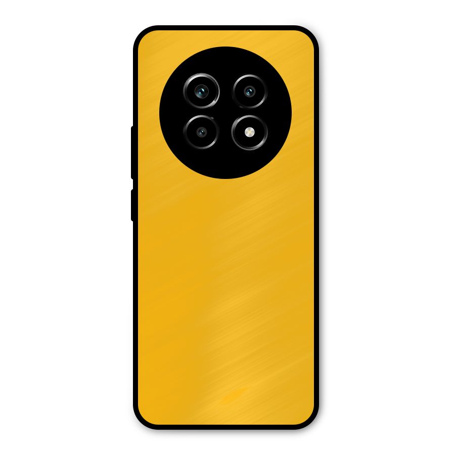 Gold Yellow Metal Back Case for Realme 13 Pro