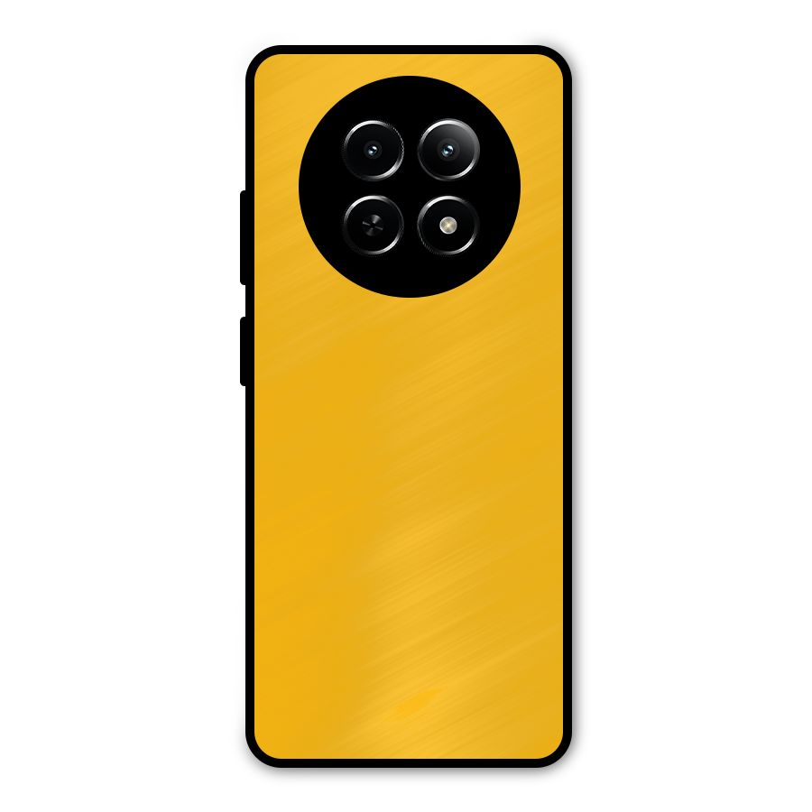 Gold Yellow Metal Back Case for Realme Narzo 70x 5G