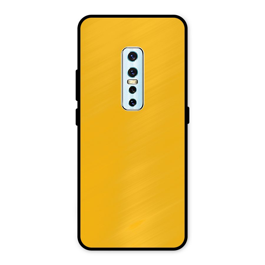 Gold Yellow Metal Back Case for Vivo V17 Pro