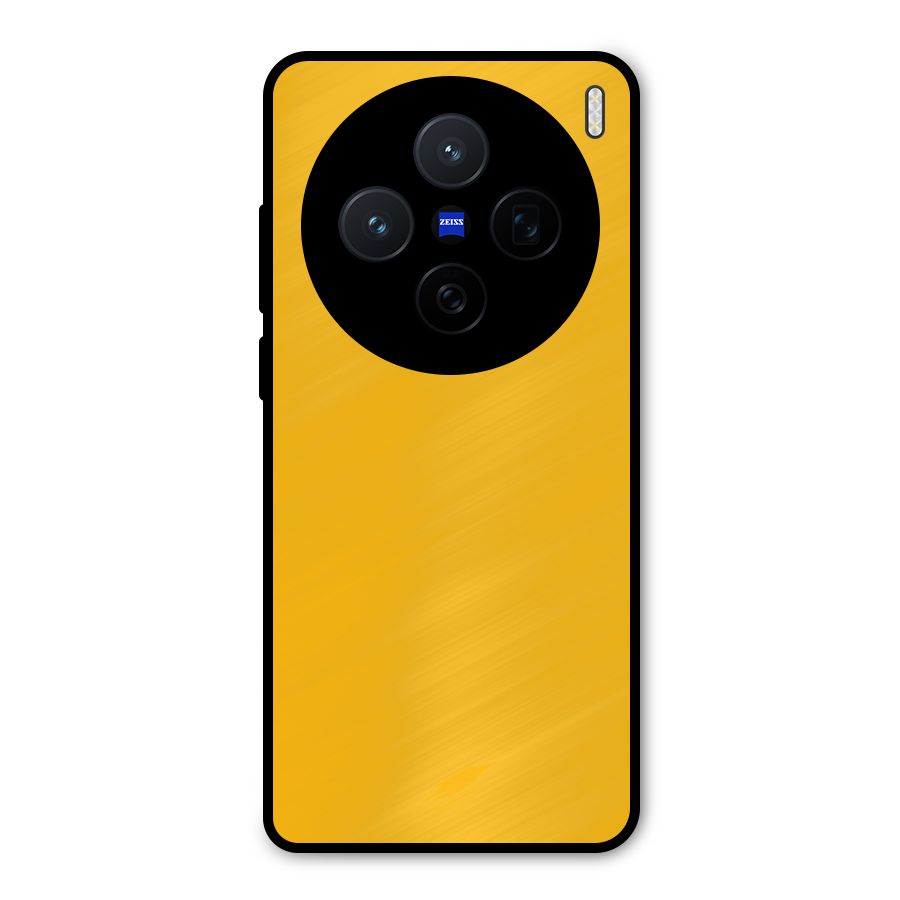 Gold Yellow Metal Back Case for Vivo X200