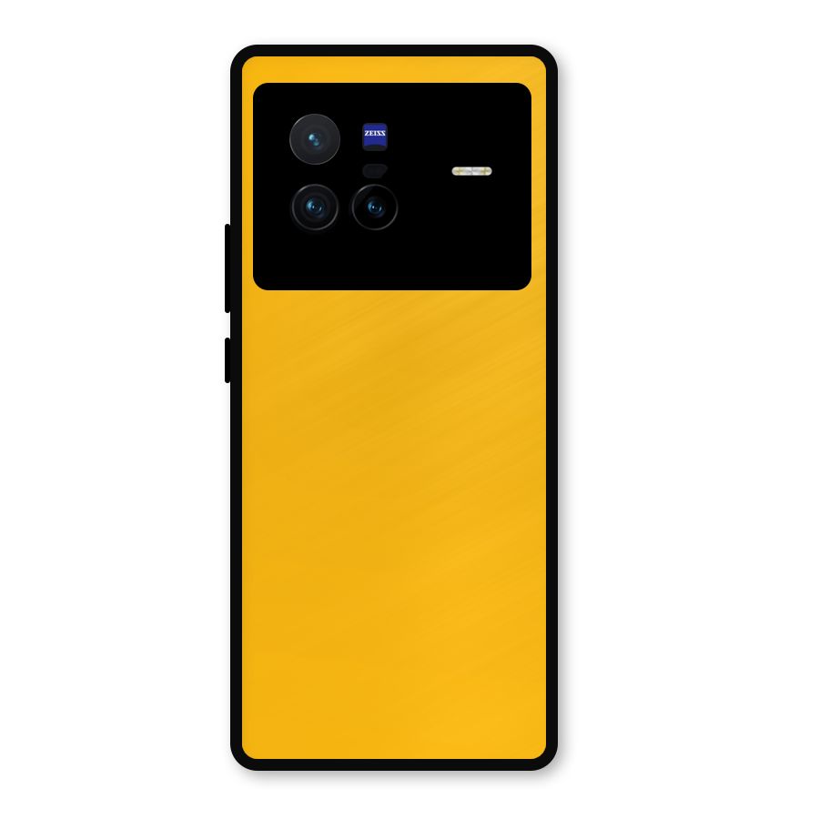 Gold Yellow Metal Back Case for Vivo X80
