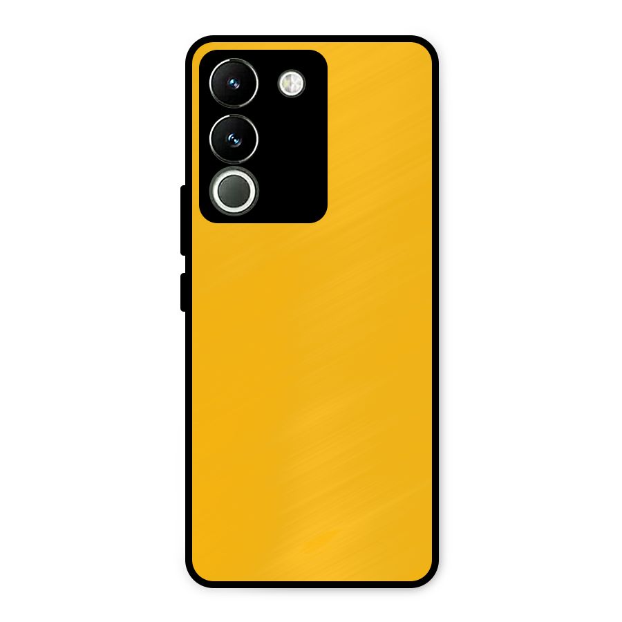 Gold Yellow Metal Back Case for Vivo Y200