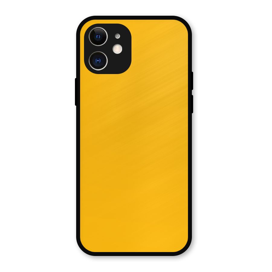 Gold Yellow Metal Back Case for iPhone 12