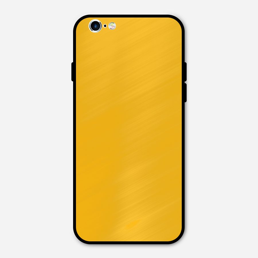 Gold Yellow Metal Back Case for iPhone 6 6s
