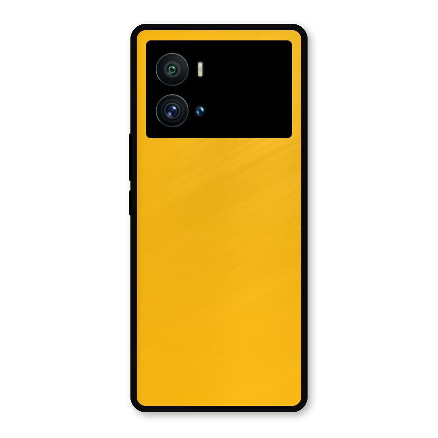 Gold Yellow Metal Back Case for iQOO 9 Pro