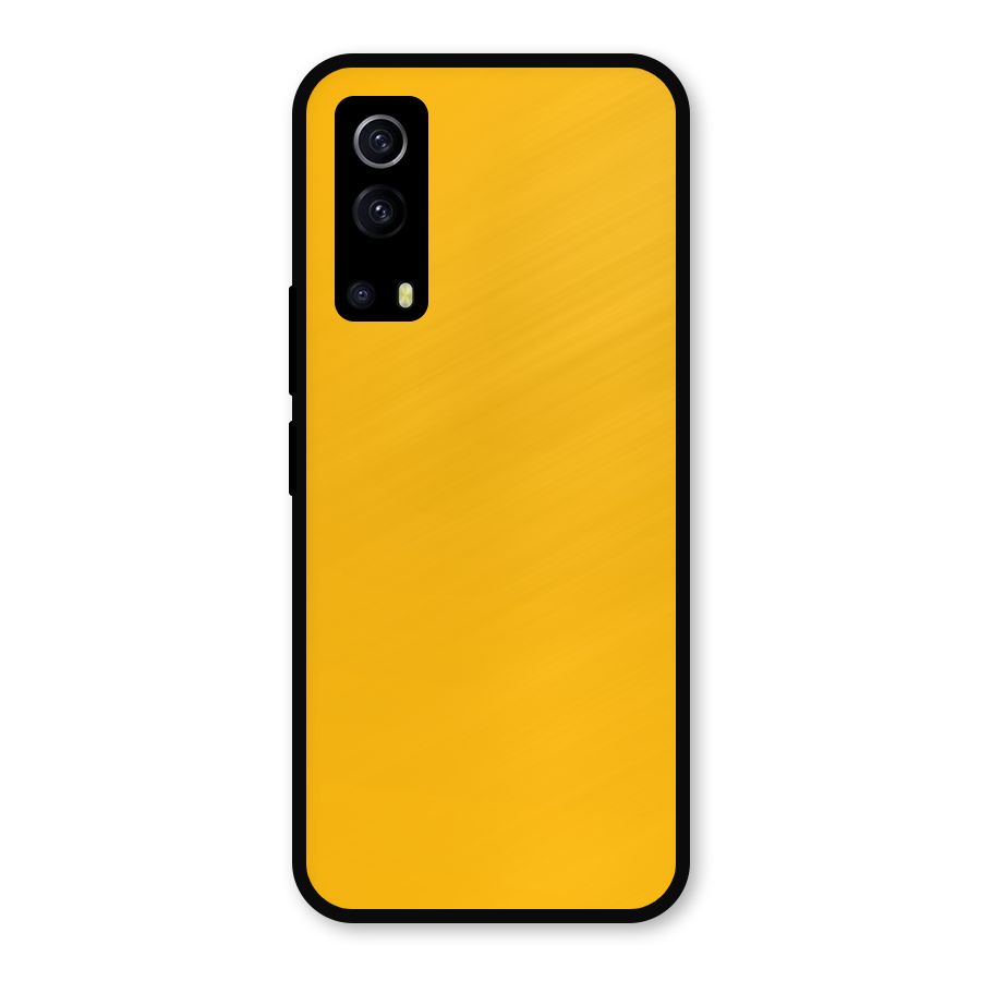 Gold Yellow Metal Back Case for iQOO Z3