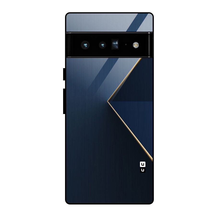 Golden Blue Triangle Glass Back Case for Google Pixel 6 Pro