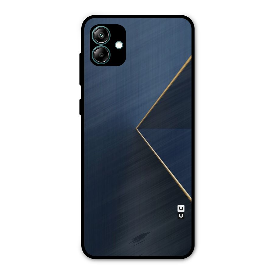 Golden Blue Triangle Metal Back Case for Galaxy A04