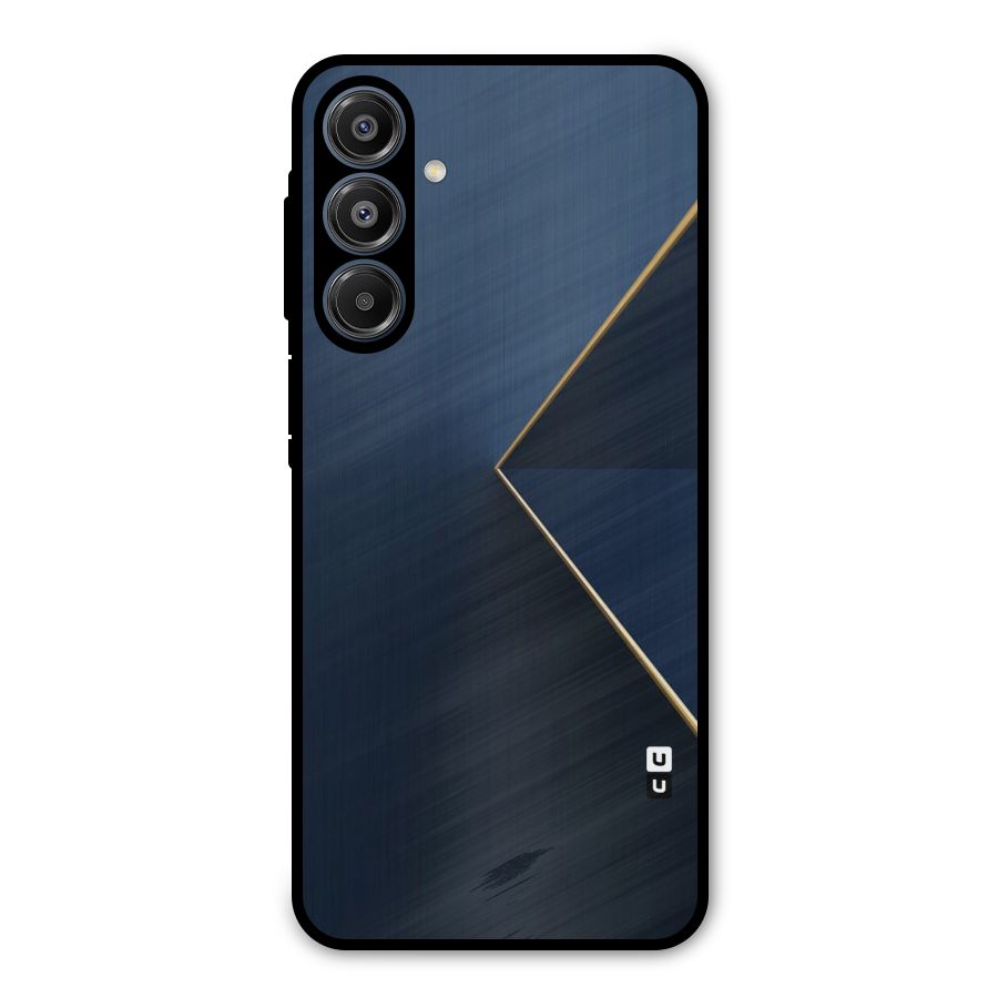 Golden Blue Triangle Metal Back Case for Galaxy A16 5G