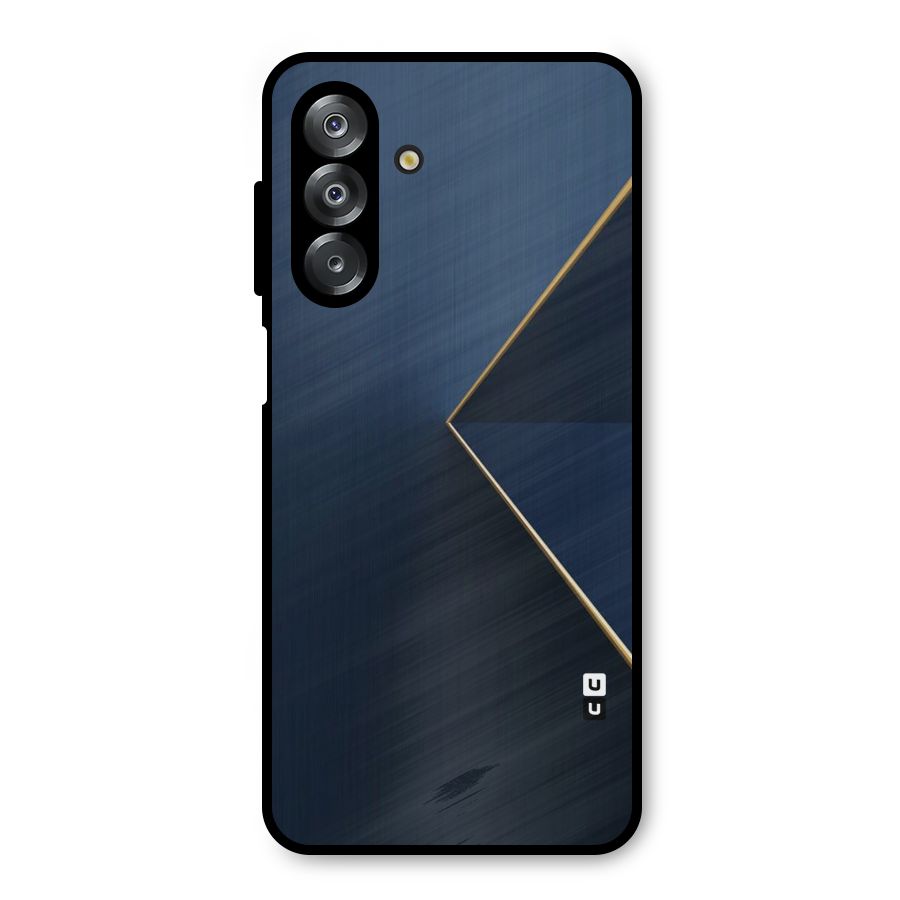 Golden Blue Triangle Metal Back Case for Galaxy A26