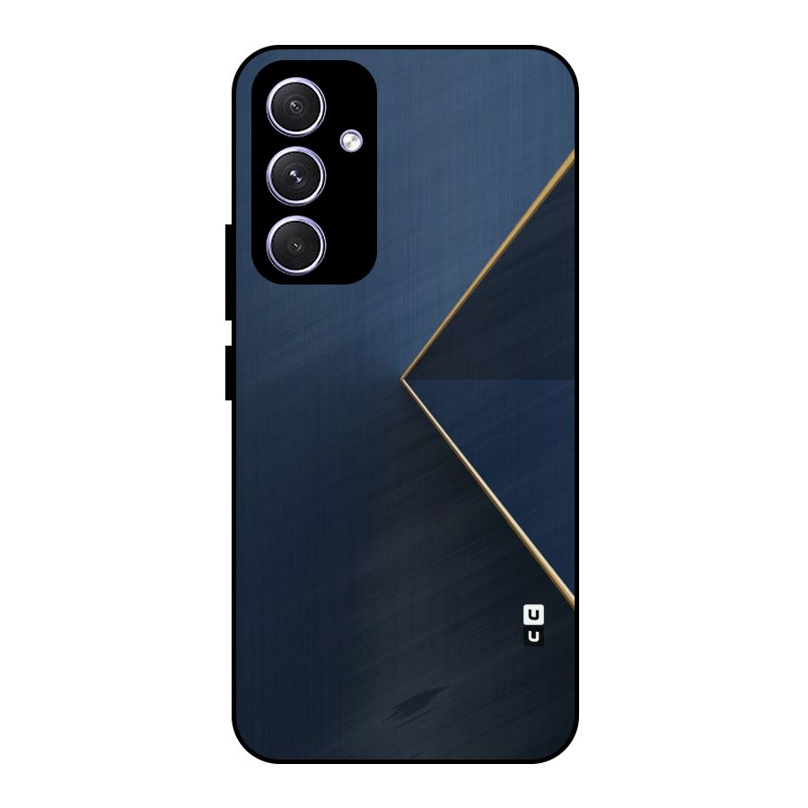Golden Blue Triangle Metal Back Case for Galaxy A54