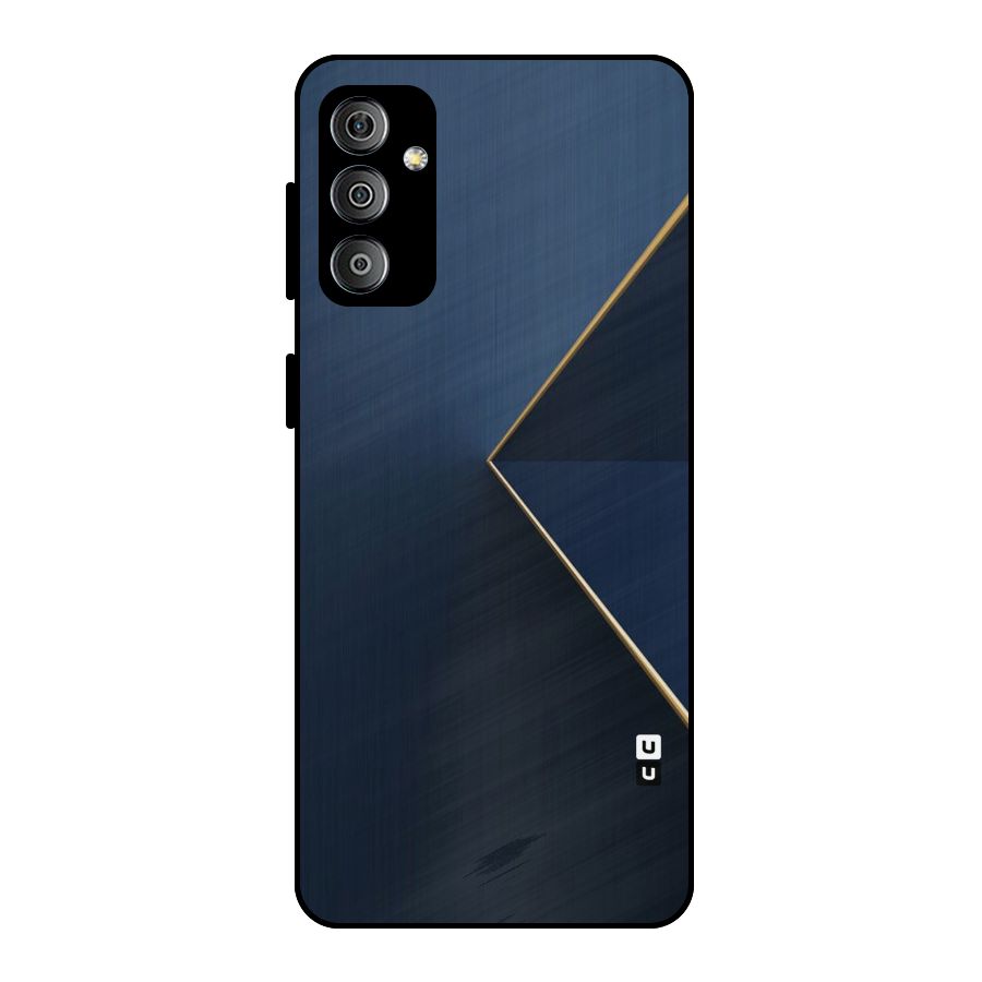 Golden Blue Triangle Metal Back Case for Galaxy F23