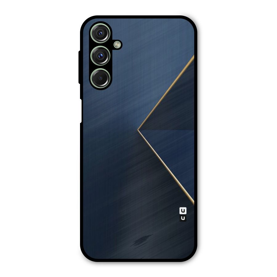 Golden Blue Triangle Metal Back Case for Galaxy F34