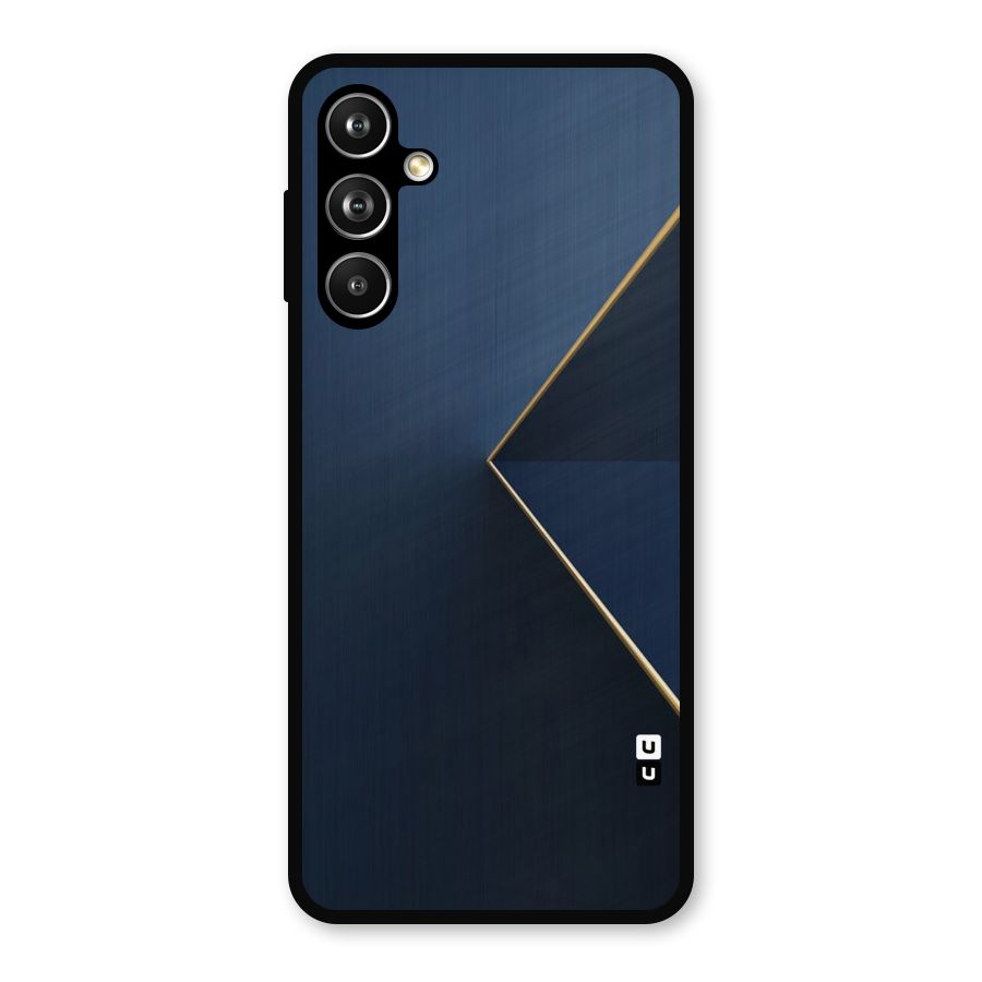 Golden Blue Triangle Metal Back Case for Galaxy F54