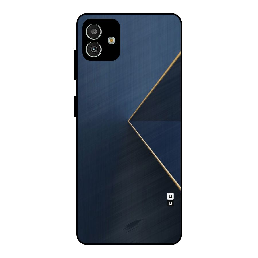 Golden Blue Triangle Metal Back Case for Galaxy M13 5G