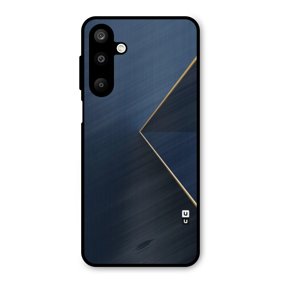 Golden Blue Triangle Metal Back Case for Galaxy M16