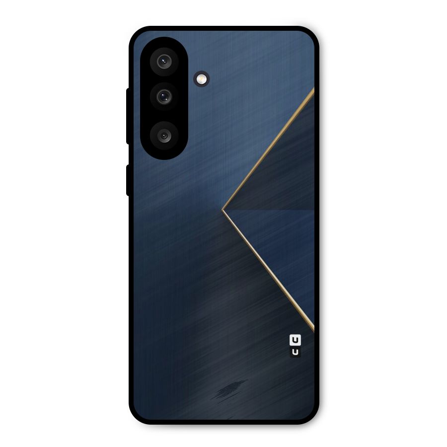 Golden Blue Triangle Metal Back Case for Galaxy M56