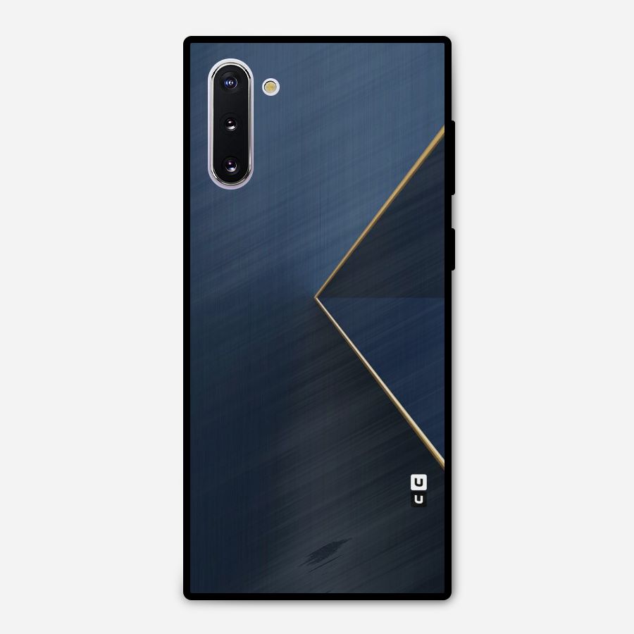 Golden Blue Triangle Metal Back Case for Galaxy Note 10