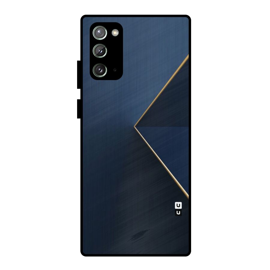 Golden Blue Triangle Metal Back Case for Galaxy Note 20