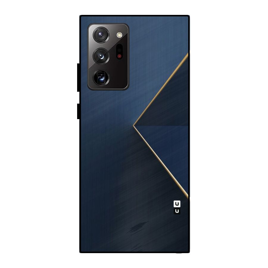 Golden Blue Triangle Metal Back Case for Galaxy Note 20 Ultra
