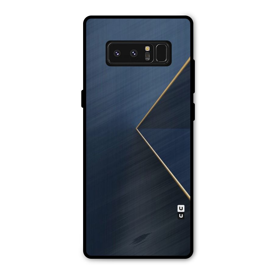 Golden Blue Triangle Metal Back Case for Galaxy Note 8