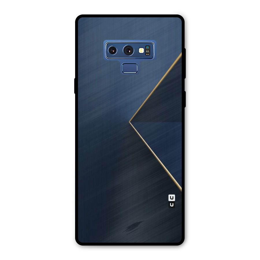 Golden Blue Triangle Metal Back Case for Galaxy Note 9