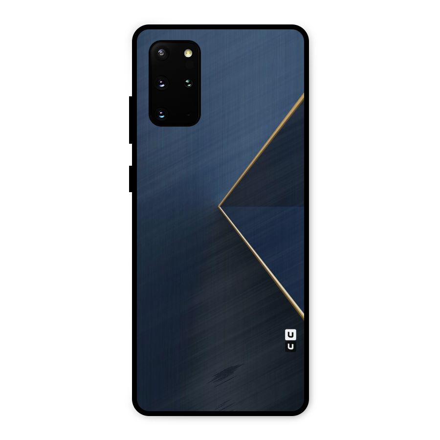 Golden Blue Triangle Metal Back Case for Galaxy S20 Plus
