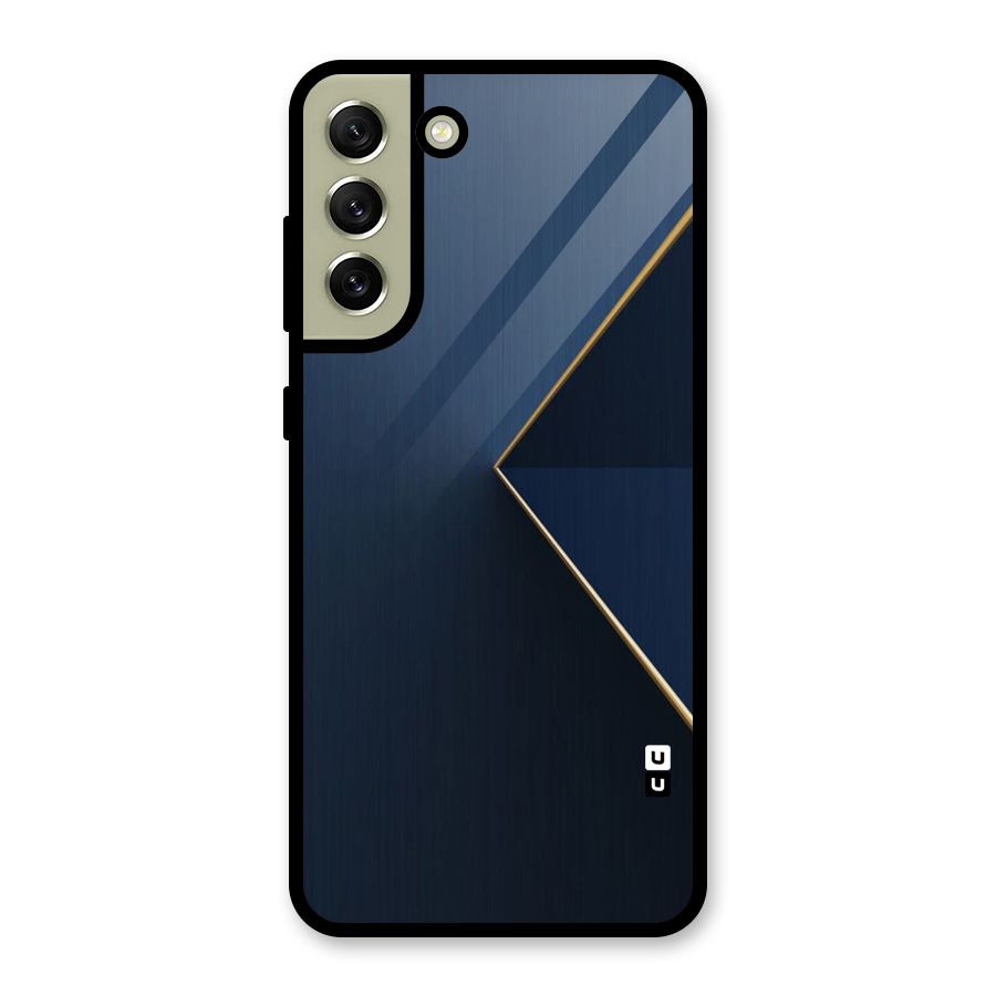 Golden Blue Triangle Metal Back Case for Galaxy S21 FE 5G (2023)