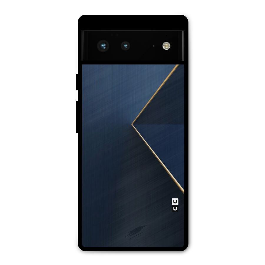Golden Blue Triangle Metal Back Case for Google Pixel 6