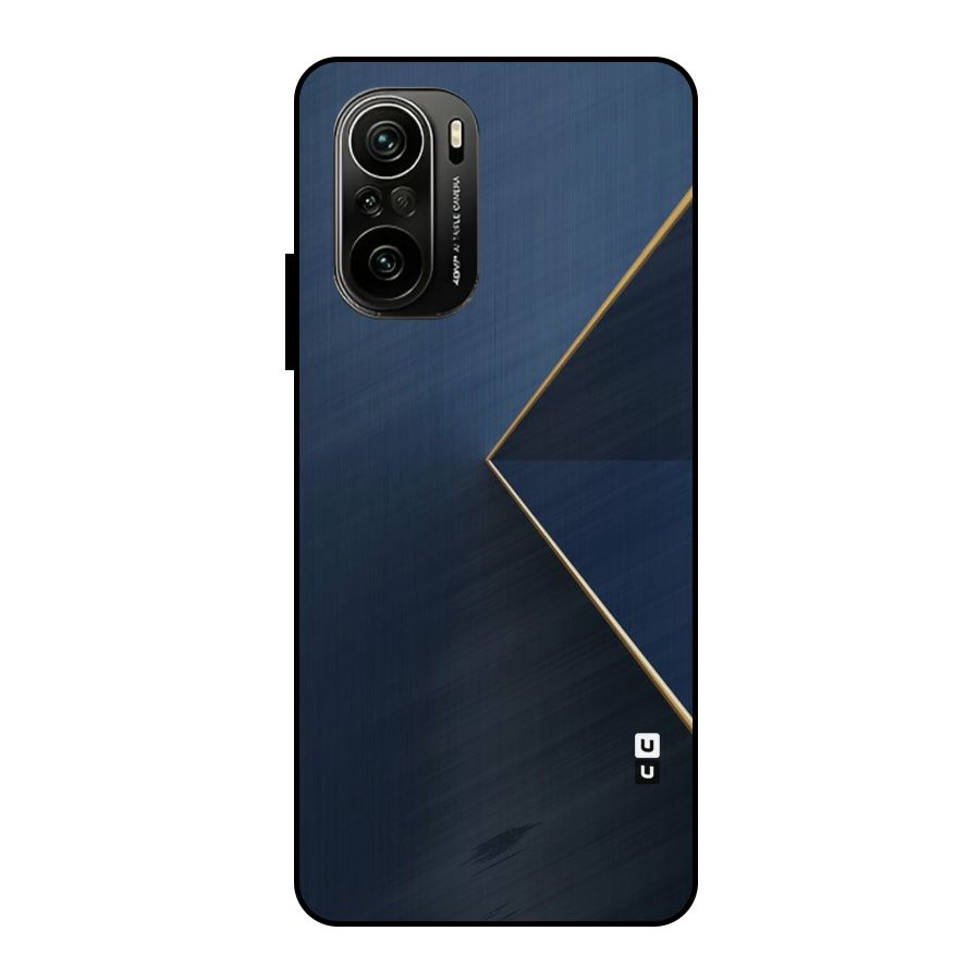 Golden Blue Triangle Metal Back Case for Mi 11x
